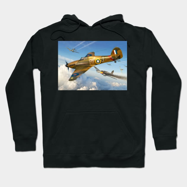 Hawker Hurricane Defender Hoodie by Aircraft.Lover